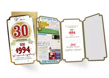 Karnet Urodziny 30 roczniki