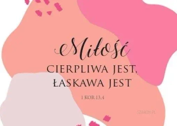Magnes na lodówkę - Miłość cierpliwa jest - Szaron