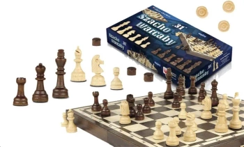 Szacho-warcaby drewniane 31cm - Rafał Magiera