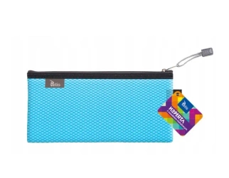 Koperta DL z suwakiem metalowym niebieska - Tetis