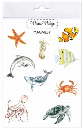 Magnesy Zwierzęta mórz i oceanów - Mama Maluje