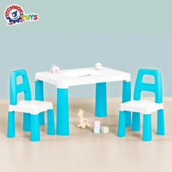 Stół dziecięcy niebieski z dwoma krzesełkami - Technok