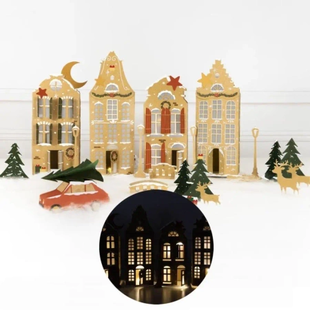 Świąteczne domki DIY (z lampkami led i markerem) - Arpex