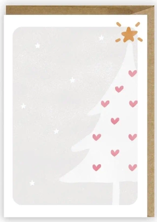 Kartka Boże Narodzenie Pastelowa choinka, eko K072 - Cardie