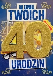 Karnet Urodziny 40 męskie - YEKU