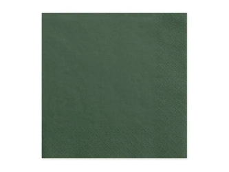 Serwetki trójwarstwowe zieleń 33x33cm 20szt - PartyDeco
