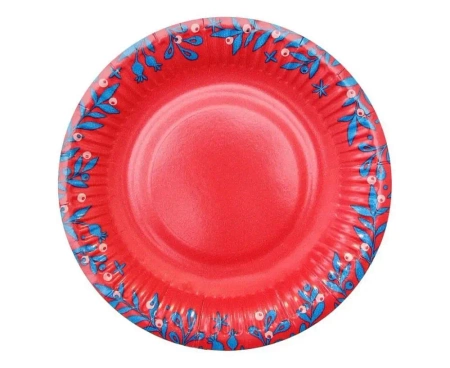 Talerzyki papierowe Let It Snow 18cm 6szt - Godan
