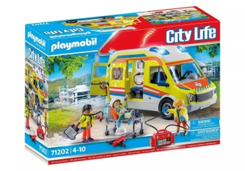 Zestaw City Life 71202 Karetka pogotowia ze światłem i dźwiękiem - Playmobil