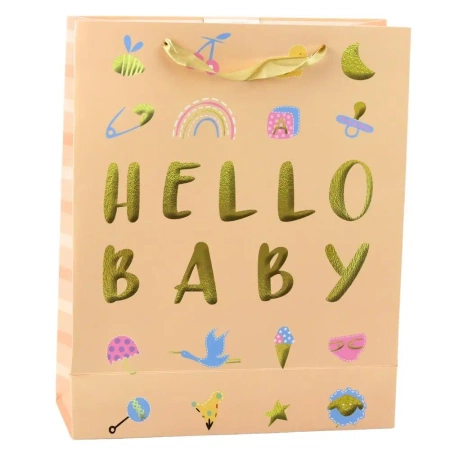 Torba prezentowa Hello Baby 32x26x10cm - Leantoys
