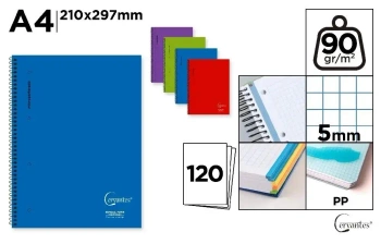 Notatnik A4/120K kołowy kratka MIX - Praca zbiorowa