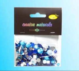 Elementy kryształkowe tonacja niebieska 4-12mm 25g - Galeria Hobby