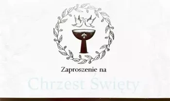 Zaproszenie Chrzest Święty ZP-16 (10 szt.) - Armin Style