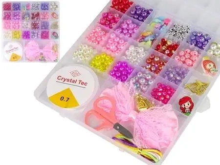 Zestaw koralików do robienia biżuterii - Leantoys