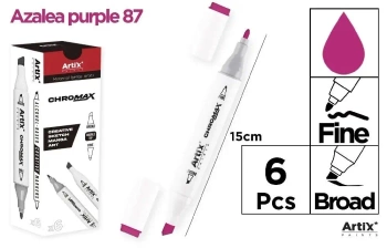 Marker Chromax z 2 końcówk. azalea purple 87 (6szt - Artix