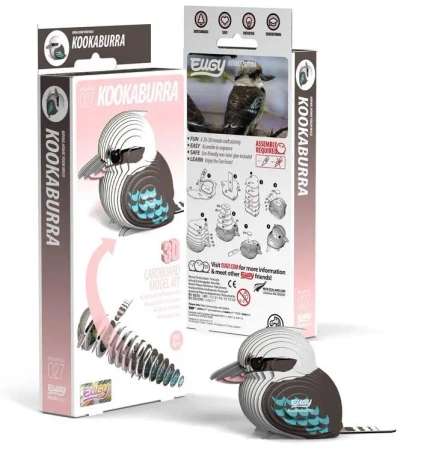 Ptak Kukabura Chichotliwa Eugy. Eko Układanka 3D - Eugy