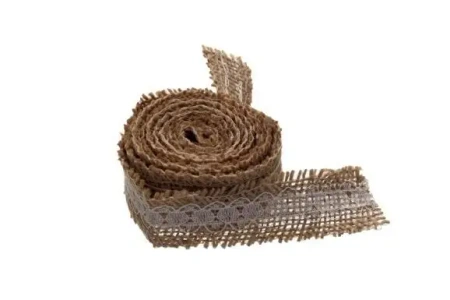 Wstążka jutowa z koronką 2m - Brewis