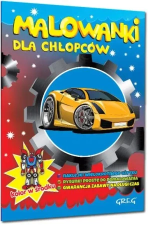 Malowanki dla chłopców GREG - Daria Widermańska-Spala (ilustracje), Alicja Karczmarska-Strzebońska (nadzór merytoryczny)