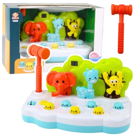 Gra Zwierzątka Whack-A-Mole licznik młotek kolor - Leantoys
