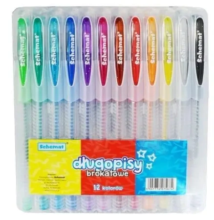 Długopisy brakatowe 12 kolorów - Schemat
