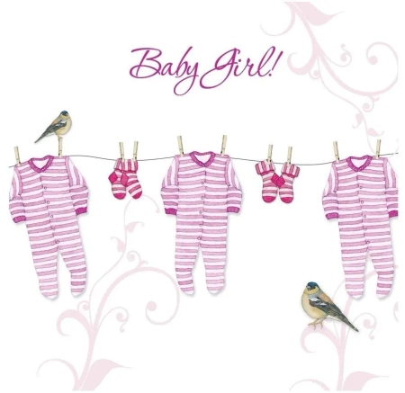 Karnet Swarovski kwadrat Narodziny śpioszki - Clear Creations