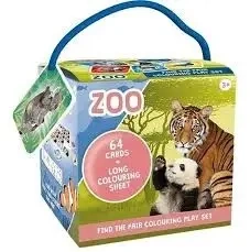 Gra Memory + kolorowanka. ZOO. 64 karty - Jiri Models