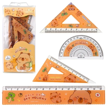 Przybory geometryczne kapibara 4el - Leantoys