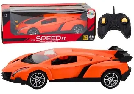 Auto sportowe RC 1:16 pomarańczowe - Leantoys