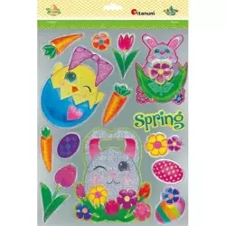 Naklejki foliowe metaliczne mix 14szt - Titanum