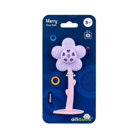 Grzechotka radosny kwiatek fioletowy - Giligums