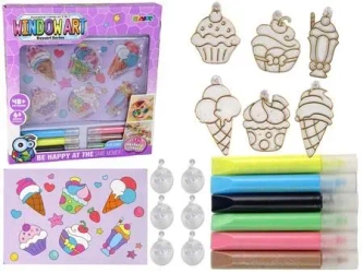 Witraże na okno słodycze 3D - Leantoys