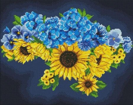 Diamentowa mozaika - Kwitnąca Ukraina 40x50cm - Ideyka