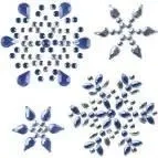 Kryształki samoprzylepne płatki śniegu 8szt - Titanum