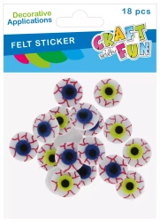 Ozdoba Dekoracyjna Filcowa Samoprzylepna Oczy 18 szt. Craft with Fun 572673
