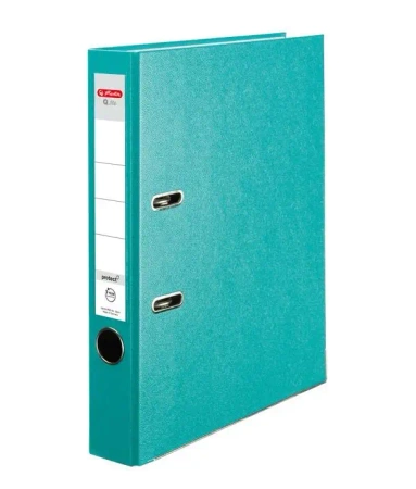 Segregator A4 5cm PP turkusowy Q file - HERLITZ