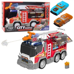 Wóz strażacki z napędem ruchome el. światło dźwięk - Leantoys