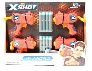 Zestaw wyrzutni Excel Micro 4-pak 16 strzałek - ZURU X-Shot