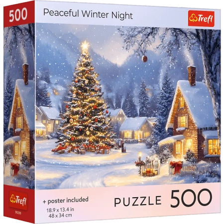 Puzzle 500 USA Collection: Peaceful Winter Night - Trefl PAP