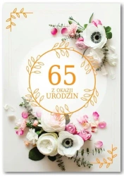 Kartka okolicznościowa Urodziny 65 - Trend