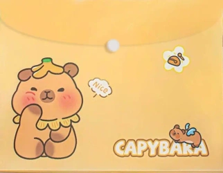 Teczka A4 kopertowa na zastrzask - kapibara beżowa - Dalprint