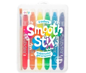 Kredki żelowe akwarelowe 6 kolorów + pędzelek - Kolorowe Baloniki