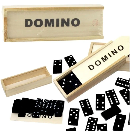 Domino 32 płytki czarne - Leantoys