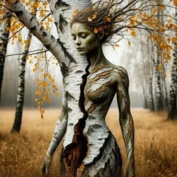 Diamentowa Mozaika Kobieta Nimfa brzoza NO-2003049 - Norimpex