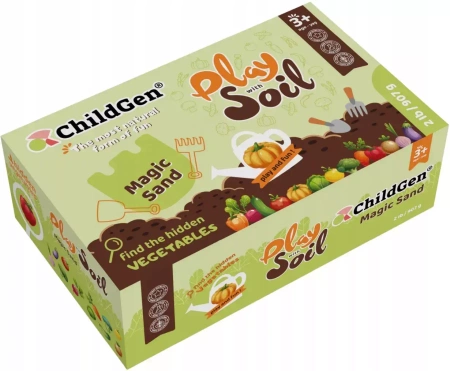 ChildGen Piasek kinetyczny Magiczna gleba z warzywami 100% naturalny 907g