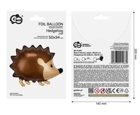 Balon foliowy Jeżyk 50x34cm - Godan