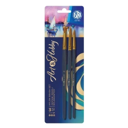 Zestaw pędzli nylonowych Astra Art&Hobby 3 sztuki - ASTRA art-pap