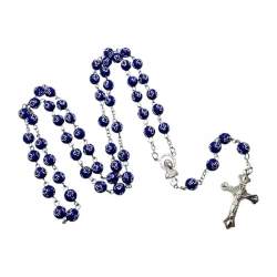 Różaniec niebieski krzyżyki - Art Sacrum