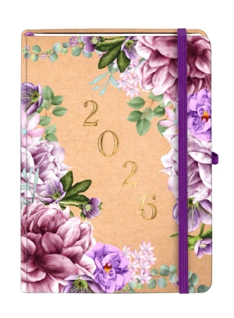 Kalendarz 2026 A5 Kraft TNS Lilie - -