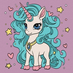 Malowanie po numerach - Fantastyczny jednorożec - Ideyka