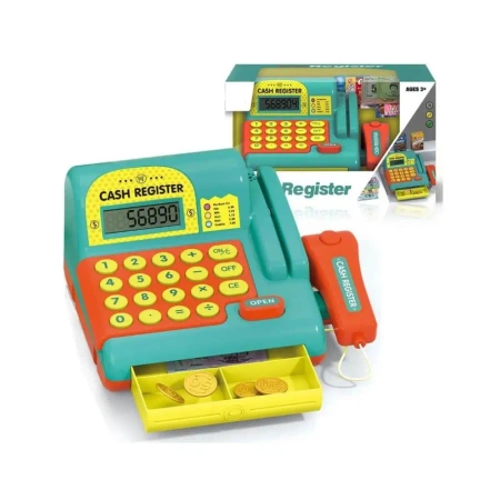 Kasa fiskalna z akcesoriami do zabawy w sklep - Lena