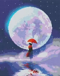 Diamentowa mozaika - Światło Księżyca 40x50cm - Ideyka